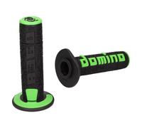 DOMINO COPPIA MANOPOLE UNIVERSALI OFF-ROAD A360 NERO-VERDE MOTO CROSS ENDURO