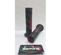 DOMINO COPPIA MANOPOLE UNIVERSALI RACING NERO-ROSSO GRIP BMW