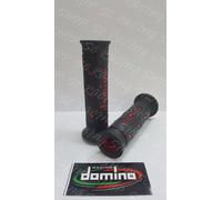 DOMINO COPPIA MANOPOLE UNIVERSALI RACING XM2 NERO ROSSO GRIPS BMW