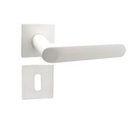 Domino Denver-QR SLIM WHITE - Maniglia per porta della stanza, ufficio, cantina e interna, accessori per porte in alluminio, colore bianco