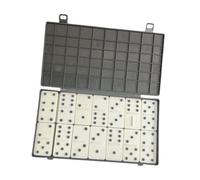 Domino doppio 6 con puntini rialzati per tenda con custodia 28 piastrelle set per viaggi intrattenimento bambini