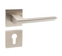 Domino Elena-QR SN PZ Profilo Cilindrico - Set di Maniglie per Porte da Stanza con Rosone e Accessori