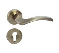 domino ENIGMA-R M3 - Maniglia per porta interna, set con cilindro profilato per porta della stanza, in alluminio bronzo