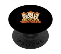 Domino giocatore di domino del treno messicano Master gioco di piastrelle per amanti PopSockets PopGrip Adesivo