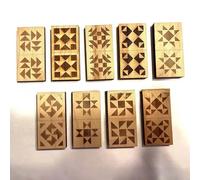 Domino in legno set 28 pezzi con disegno tradizionale modello blocco trapunta