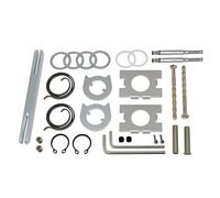 Domino Kit di riparazione universale per maniglie delle porte, set completo con molle di ricambio, viti, distanziali, perno quadrato e chiave a brugola