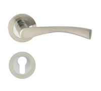 Domino Maniglia per Porta Interna Romana della R M6M9 PZ Cilindro Profilo Pomello in Nichel Cromato [Cilindro a Profilo]