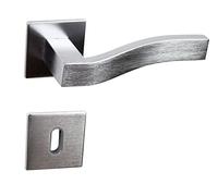 domino Maniglia per porta PRIMUS-QR M4 BB-Buntbart set di maniglie per porte da camera, set di maniglie per porte e porte, colore: cromo satinato/materiale: acciaio legato