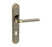 Domino Maniglia TIPO M3 BB-Buntbart 72 Guarnitura per maniglia per porte interne Targa lunga Set di maniglie per porte/Colore: Bronzo/Materiale: Alluminio