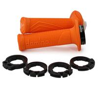 DOMINO Manopole Lock-On D100 con ghiere Arancione Universale