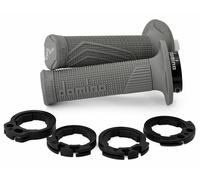 DOMINO Manopole Lock-On D100 con ghiere-Grigio Universale