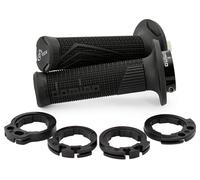DOMINO Manopole Lock-On D100 con ghiere-Nero Universale