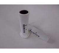 DOMINO Manopole Racing Bicolore BIANCO-NERO Super Soft
