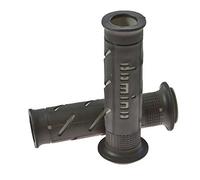 DOMINO MANOPOLE RACING XM2 FORATE DOUBLE SUPER SOFT BICOLORE NERO GRIGIO MOTO