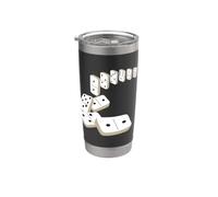 Domino per giocatori di domino Bicchiere termico in acciaio inox doppia parete