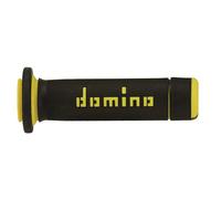 Manopole Domino Atv Nero-Giallo Chiusi Moto Motore Ricambi Ciclomotore