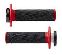 Manopole Domino d200 Nero-Rosso Moto Motore Ricambi Ciclomotore Accessori