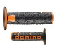 Domino Manopole A360 120 mm Universali Nero/Arancione per Moto Off-Road Motocross