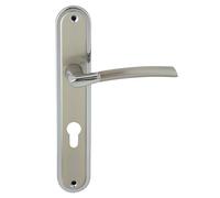 domino PRESTO M6/M9 - Set di 72 maniglie per porta della camera, dell'ufficio, della cantina e della porta interna, a forma di L, in alluminio, cromato/nichel