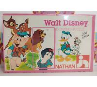 DOMINO PUZZLE NATHAN 3-7 ANNI GIOCO VINTAGE MENTALE DISNEY PAPERINO BIANCANEVE