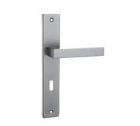 Domino QUBIK M45 - Set di 72 Maniglie per Porta in Alluminio Satinato Cromato, Argento | Per Camera, Ufficio, Cantina e Porte Interne | Resistente e di Qualità Professionale