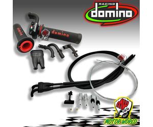 DOMINO SET 1x Gasgriff (con impugnatura di gomma) & 1x il cavo dell'acceleratore