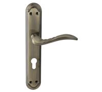 domino Set di 72 maniglie per porta PZ - Set di cilindri profilati | Maniglia per porta della stanza, porta dell'ufficio, della cantina e della porta interna | Forma a L | Raccordi per porta in