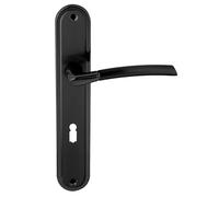 domino Set di maniglie per porta, 72 manopole BB-Buntbart | Maniglia per porta della stanza, porta dell'ufficio, della cantina e della porta interna | forma a L | in alluminio | nero | Maniglia per
