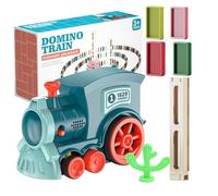 Domino Train for Kids - Set di treni per giocattoli Domino automatico con blocchi colorati, macchina educativa educativa creativa per ragazzi ragazze, regalo STEM per il compleanno, Natale, Ringraziam