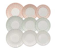 DOMINO Tribalia Servizio Tavola Piatti Set 18 Pezzi in Porcellana