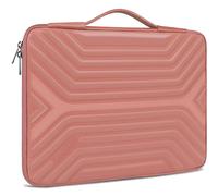 DOMISO 14" Custodia impermeabile antiurto per computer portatile con manico leggero e morbido EVA Tablet Case per computer portatili da 14" Apple/Lenovo ThinkPad/HP Pavilion 14 Stream 14/Dell, rosa