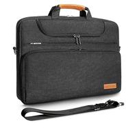 DOMISO 15-15,6 Pollici Borsa PC Impermeabile Custodia Messenger Ventiquattrore per Computer Portatile/Apple/IdeaPad ThinkPad/HP Spectre x360 Pavilion 15 ENVY 15 / Dell, Nero