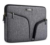 DOMISO 15-15,6 Pollici Custodia Borsa con 2 Tasche Resistente all'Acqua per Computer Portatile/Notebook/Apple/Lenovo IdeaPad ThinkPad/HP Spectre x360 Pavilion 15 Envy 15 / dell, Grigio Scuro
