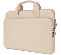 DOMISO 15,6 Pollici Custodia Borsa per Computer Portatile PC Protettiva Laptop Sleeve per Lenovo Yoga 720 IdeaPad S510 320 ThinkPad T570 E575/Dell XPS 15/HP Envy Pavilion/Asus,Beige