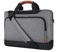 DOMISO 17-17,3 pollici, custodia per laptop, borsa a tracolla, compatibile con laptop da 17", HP Pavilion 17/MSI GS73VR Stealth Pro/Dell Inspiron 17/Acer/ASUS, grigio