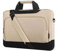 DOMISO 17-17,3 pollici, custodia per laptop, borsa a tracolla, compatibile con laptop da 17", HP Pavilion 17/MSI GS73VR Stealth Pro/Dell Inspiron 17/Acer/ASUS, beige