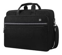 DOMISO 17,3 Pollici Grande Capacità Laptop Borsa a tracolla Business Briefcase Ufficio Computer Borsa, Nero