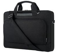 DOMISO Borsa per Laptop con Grande Capacità, Borsa a Tracolla, Compatibile con 17-17,3 Pollici Dell XPS/Inspiron 17 / HP Gaming Pavilion 17 / Chromebook 317, Nero