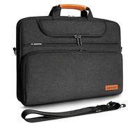 DOMISO Borsa per PC da 15-15,6 Pollici, Messenger Resistente all'Acqua con Tracolla, Compatibile con 15.6" Lenovo IdeaPad ThinkPad/HP Pavilion 15 ENVY 15 / Dell XPS 15 / Macbook/Asus, Nero