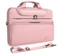 DOMISO Borsa per PC da 17 17,3 18 Pollici, Messenger Resistente all'Acqua con Tracolla, Compatibile con 17-18" Portatili e Notebook da Gaming/Dell/Lenovo/Acer/HP/MSI/ASUS, Rosa