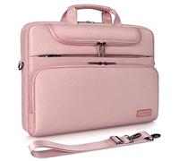 DOMISO Borsa per PC da 17-17,3 Pollici, Messenger Resistente all'Acqua con Tracolla, Compatibile con 17-17.3" Notebook/Dell/Lenovo/Acer/HP/MSI/ASUS, Rosa