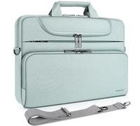 DOMISO Borsa per PC da 17-17,3 Pollici, Messenger Resistente all'Acqua con Tracolla, Compatibile con 17-17.3" Notebook/Dell/Lenovo/Acer/HP/MSI/ASUS, Verde Menta