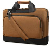 DOMISO Borsa Tracolla per PC Portatile con Grande Capacità, Borsa a Spalla, Compatibile con 17-17,3 Pollici Dell Precision 17 / MSI/HP Gaming Pavilion 17 /MacBook Pro 17, Marrone