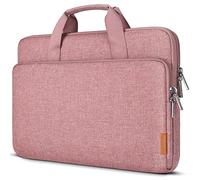 DOMISO Custodia a tasca per computer portatile da 17,3", impermeabile, con manico, per notebook Dell/MSI GS73VR Stealth Pro/HP Envy 17/LG Gram 17"/ROG Strix GL702VS/17,3", rosa