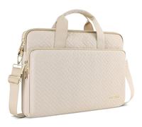 DOMISO Custodia PC Portatile 15,6 Pollici,Borsa Custodia per 16 Pollici MacBook PRO M4/M3/M2/M1 PRO/Max A3403 A3186 A2991 A2780 A2485,dell XPS 16,15,6 Pollici Lenovo HP Laptop con Spallacci，Beige