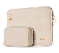 DOMISO Custodia per computer portatile da 15,6 pollici, Mac Book Pro M4 M3 M2 2025/Pro Max, custodia protettiva per 15-16 pollici Lenovo, Dell, HP, ASUS Chromebook, Laptop PC Case Sleeve, beige