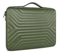 DOMISO Custodia per laptop da 15,6 pollici con manico, impermeabile, antiurto, custodia protettiva per laptop da 15-15,6 pollici, MacBook Pro, Acer Aspire, HP ENVY, Lenovo IdeaPad, Dell XPS, verde