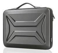 DOMISO Custodia rigida per computer portatile da 15,6 a 16 pollici, impermeabile, antiurto, custodia protettiva per computer portatile MacBook Pro/Lenovo IdeaPad/HP ENVY/Dell XPS, grigio scuro