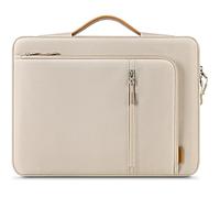 DOMISO Negozio Borsa per Computer Portatile 15.6 Pollici Premium Impermeabile & Antiurto Custodia con Maniglia per MacBook Air 15″ M4/M3, MacBook Pro 15″,Dell Latitude,HP EliteBook,Beige