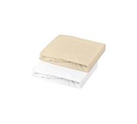 domiva Set di 2 lenzuola in jersey, 60 x 120 cm, colore: bianco